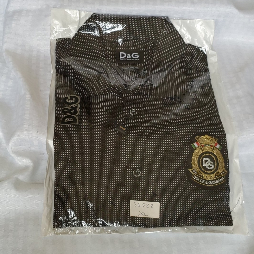 Dolce Gabbana Men's Black Dress Shirt